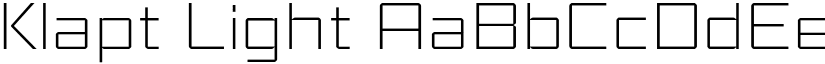 Klapt Light font
