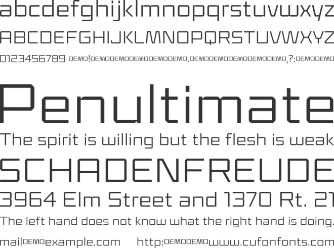 Klapt font preview