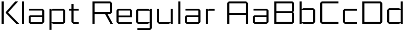 Klapt Regular font