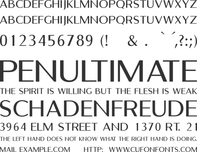 Bellet font preview