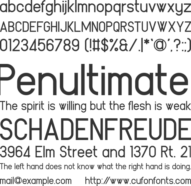 Yetimology font preview