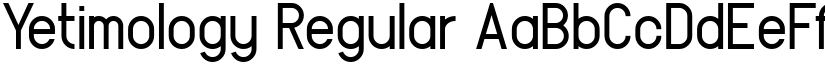 Yetimology Regular font