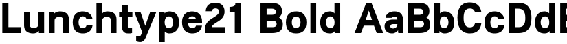 Lunchtype21 Bold font