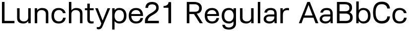 Lunchtype21 Regular font