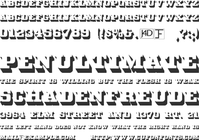 White Bold font preview