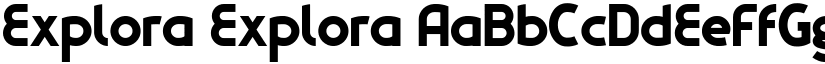 Explora Explora font