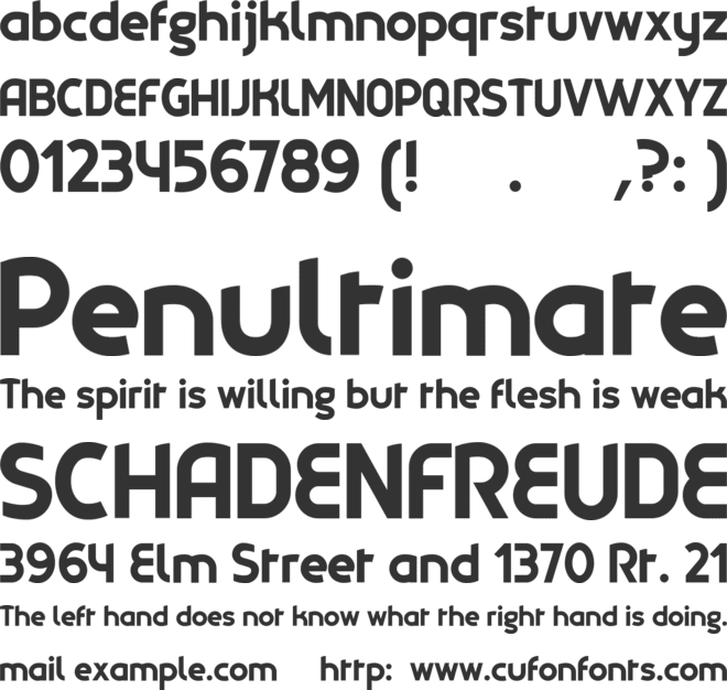 Explora font preview