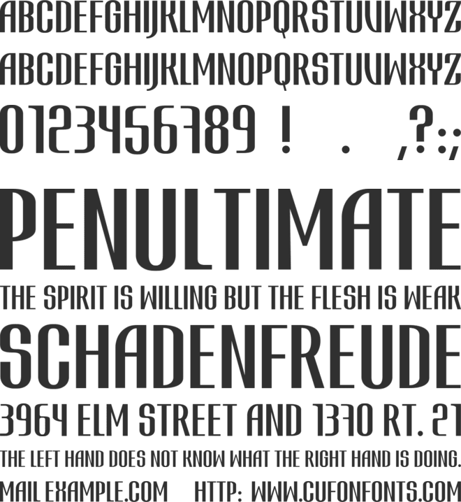 Atvice font preview
