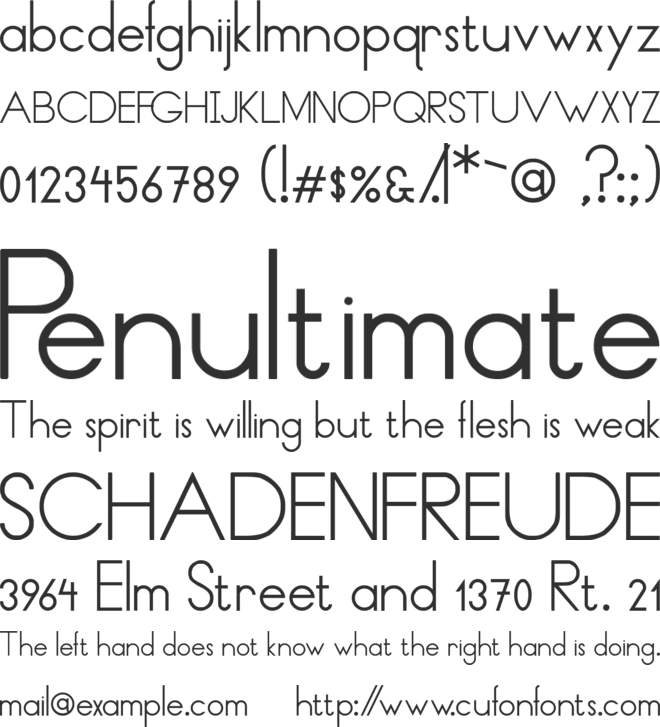 Lines and Curves font preview