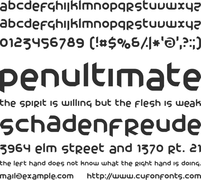 Catharsis Cargo font preview