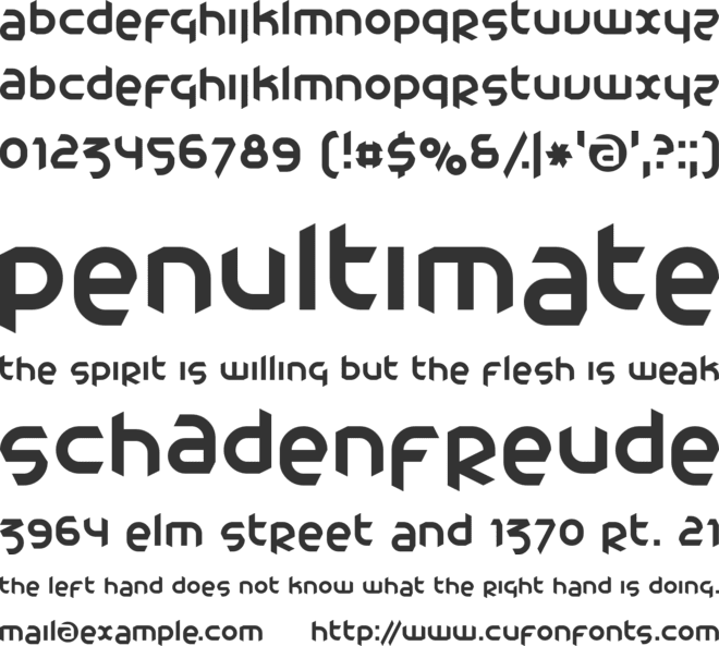 Catharsis Cargo font preview