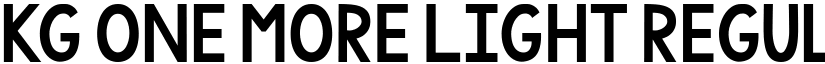 KG One More Light Regular font