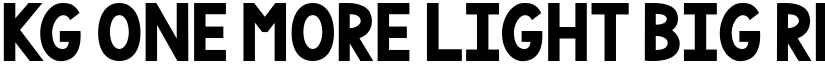 KG One More Light BIG Regular font