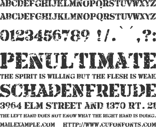 Armalite Rifle font preview
