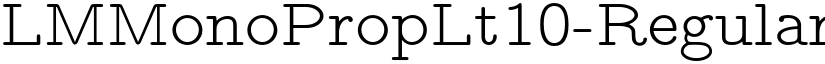LMMonoPropLt10-Regular font