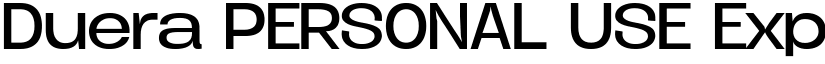 Duera PERSONAL USE Expanded Light font