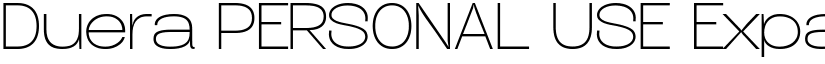 Duera PERSONAL USE Expanded Thin font