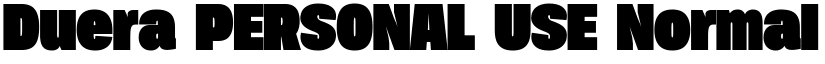 Duera PERSONAL USE Normal Black font