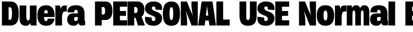 Duera PERSONAL USE Normal Bold font