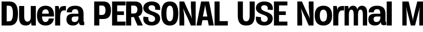 Duera PERSONAL USE Normal Medium font