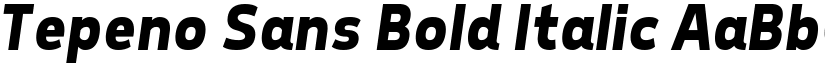 Tepeno Sans Bold Italic font