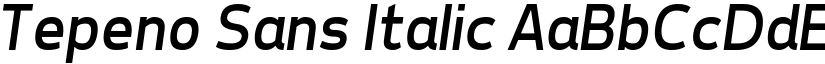 Tepeno Sans Italic font
