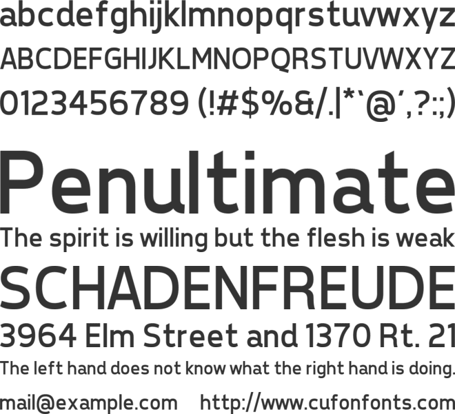 Tepeno Sans font preview