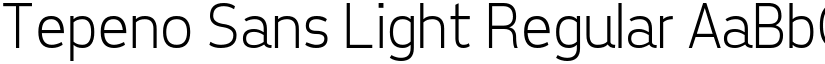 Tepeno Sans Light Regular font