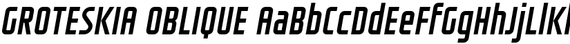 GROTESKIA OBLIQUE font