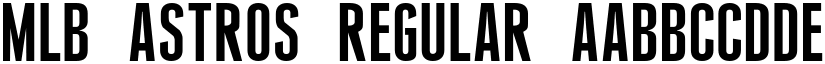 MLB Astros Regular font