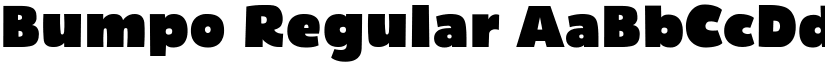 Bumpo Regular font
