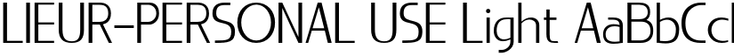 LIEUR-PERSONAL USE Light font