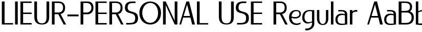 LIEUR-PERSONAL USE Regular font