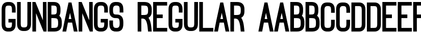 Gunbangs Regular font
