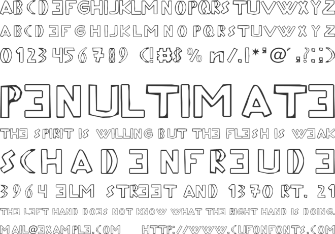 Aftermath font preview
