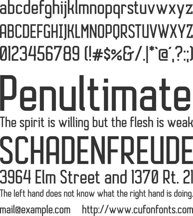 Autobus font preview
