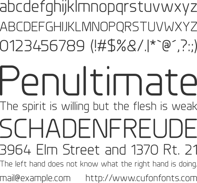 Planer font preview