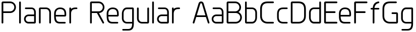 Planer Regular font