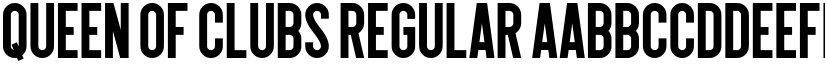 Queen of Clubs Regular font
