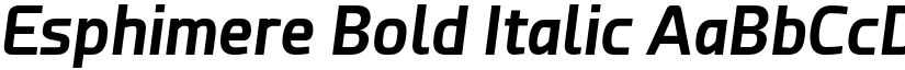 Esphimere Bold Italic font