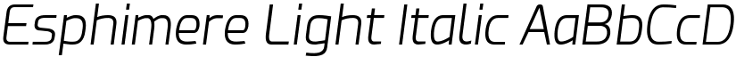 Esphimere Light Italic font