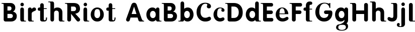 BirthRiot font