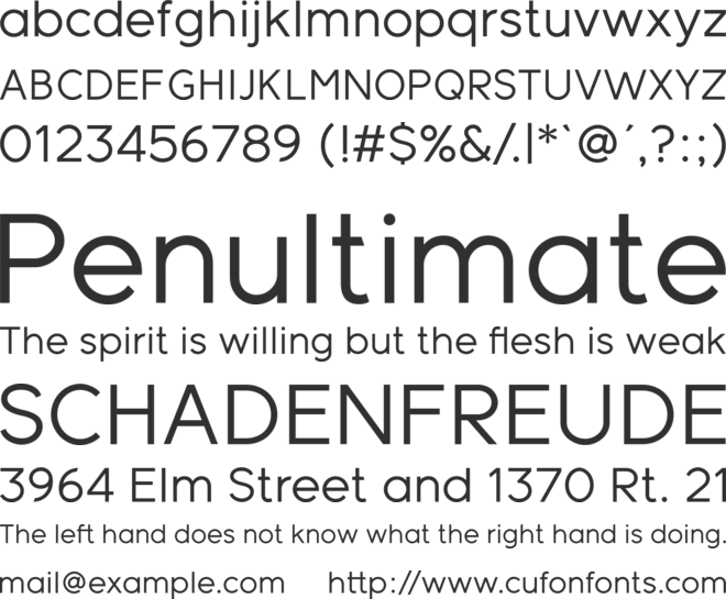 Meticula font preview