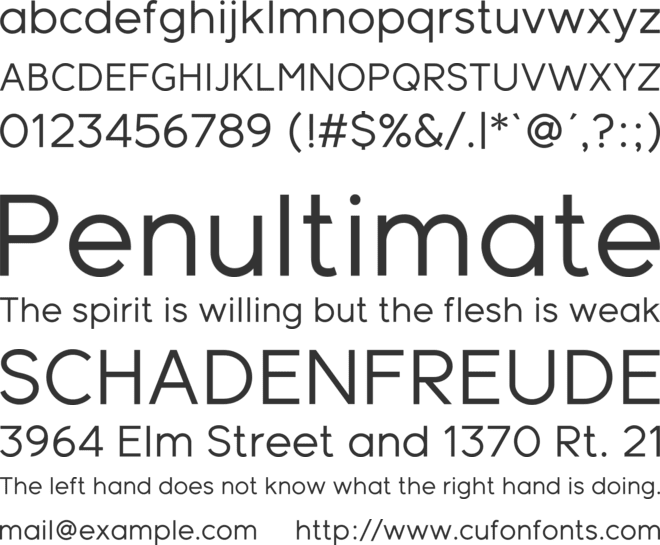 Meticula font preview
