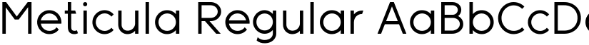 Meticula Regular font