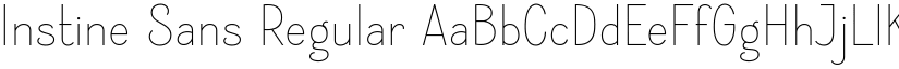 Instine Sans Regular font