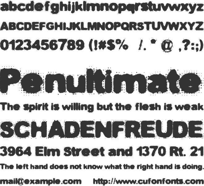 Ferrugem font preview