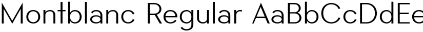 Montblanc Regular font