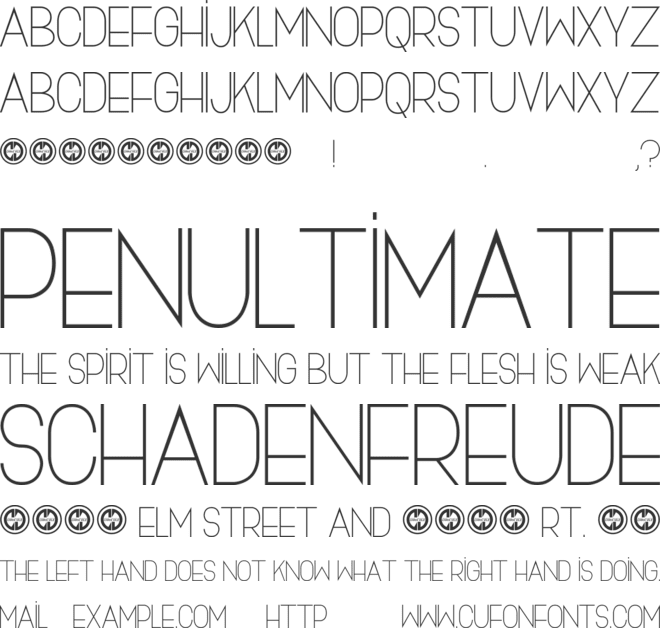 Skinny Jeans font preview
