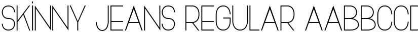 Skinny Jeans Regular font